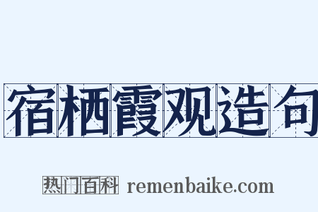 宿栖霞观造句是什么意思的图片